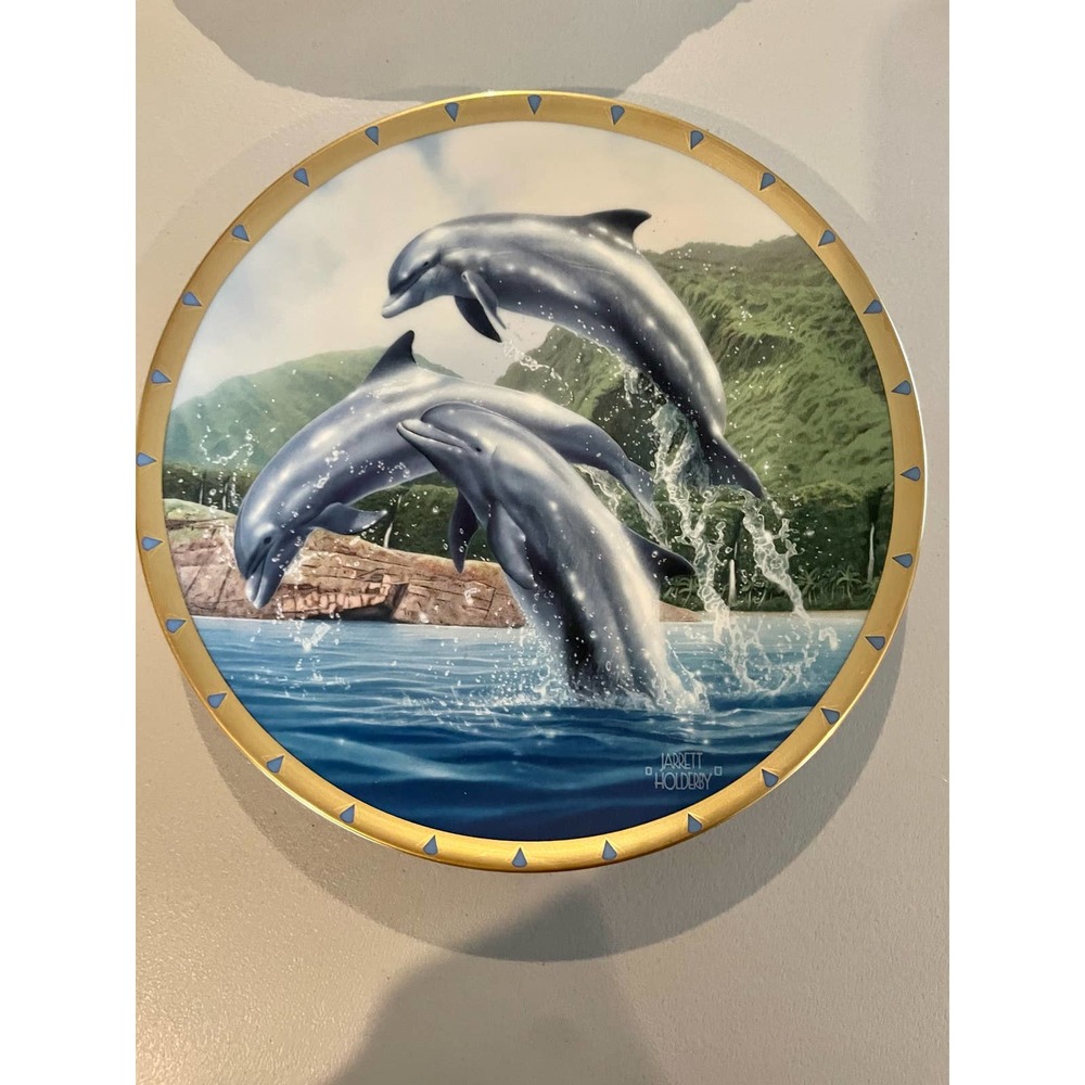 Vintage Lenox Bottlenose Dolphins Plate Jarrett Holderby - Picture 1 of 5